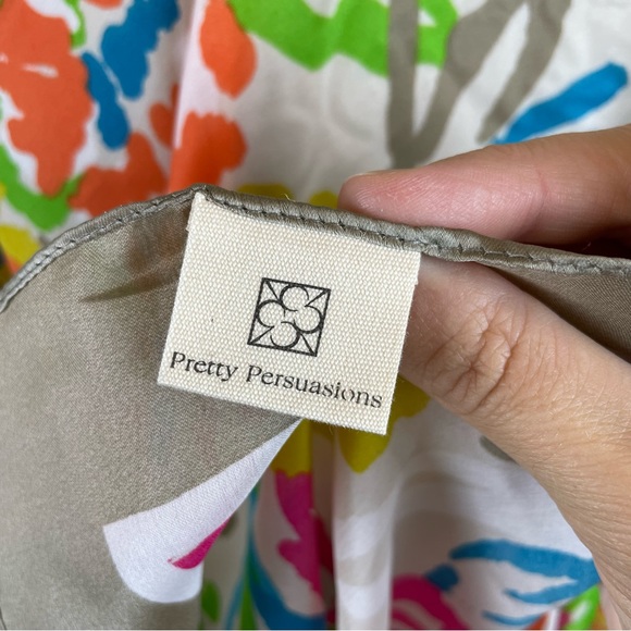 Pretty Persuasions Pink Green Brown Blue Floral Boho Bohemian Shawl Wrap - Picture 6 of 8